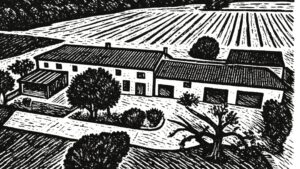 Linogravure du gîte - Villa familiale Charente-Maritime