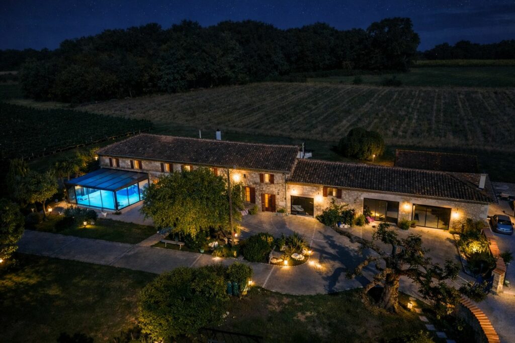 Vue de nuit - Villa familiale Charente-Maritime