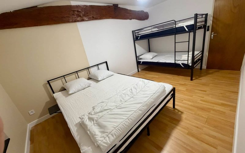 Chambre du gîte pour familles et groupes